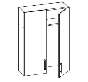 VERDI svetlosivá GC80/95, horná skrinka s odkvapkávačom v šírke 80 cm a výške 95 cm