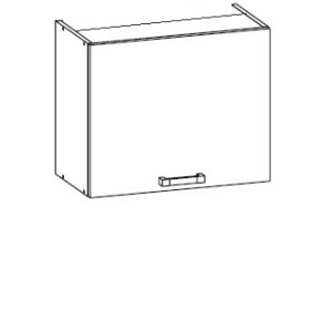 VERDI svetlosivá GOO60/50, horná skrinka na vstavaný digestor v šírke 60 cm a výške 50 cm