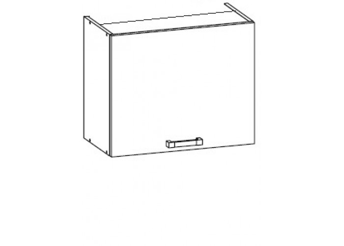 EDAN dub/biela GOO60/50, horná skrinka na vstavaný digestor v šírke 60 cm a výške 50 cm