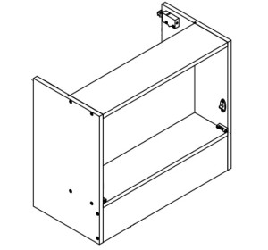VERDI svetlosivá GOO60/50, horná skrinka na vstavaný digestor v šírke 60 cm a výške 50 cm