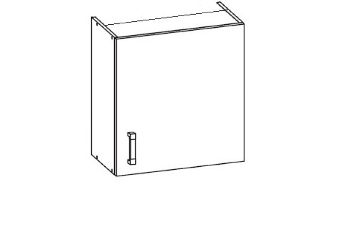 EDAN dub/biela GOO60/68, horná skrinka na vstavaný digestor v šírke 60 cm a výške 68 cm