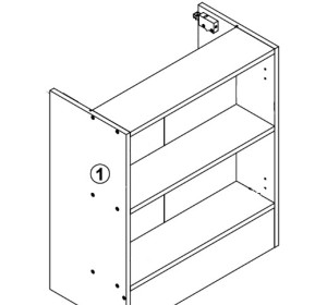VERDI svetlosivá GOO60/68, horná skrinka na vstavaný digestor v šírke 60 cm a výške 68 cm