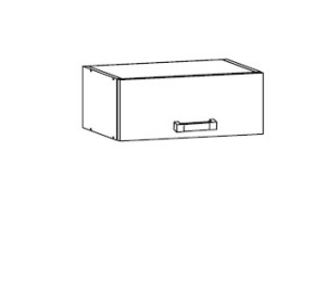 VERDI svetlosivá NO-40/23-O, nadstavec na potravinové skrine v šírke 40 cm