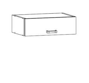 VERDI svetlosivá NO-60/23-O, nadstavec na potravinové skrine v šírke 60 cm