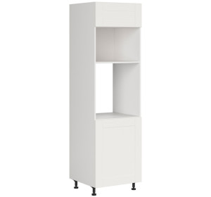 EDAN biely canadian DPS-60/207-P/O, vysoká skrinka na vstavanú rúru a mikrovlnku v šírke 60 cm a výške 207 cm