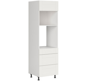 EDAN biely canadian DPS-60/207-2SMB/O, vysoká skrinka na vstavanú rúru a mikrovlnku v šírke 60 cm a výške 207 cm