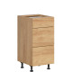 HAMPER dub hikory D3S40, dolná zásuvková skrinka v šírke 40 cm
