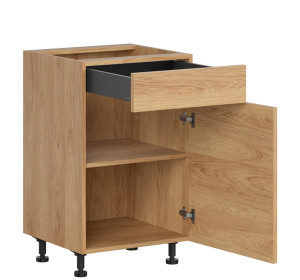 HAMPER dub hikory D1S50, dolná skrinka so zásuvkou v šírke 50 cm