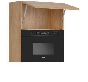 HAMPER dub hikory GMO60/72, horná skrinka na vstavanú mikrovlnku v šírke 60 cm