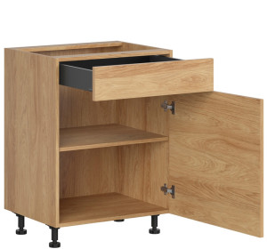 HAMPER dub hikory D1S60, dolná skrinka so zásuvkou v šírke 60 cm