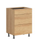 HAMPER dub hikory D3S60, dolná zásuvková skrinka v šírke 60 cm