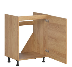 HAMPER dub hikory DK60, dolná drezová skrinka v šírke 60 cm