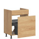 HAMPER dub hikory DKS60, dolná drezová skrinka s košom na odpad v šírke 60 cm