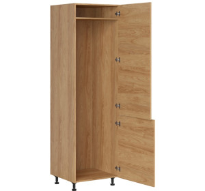 HAMPER dub hikory DL60/207, vysoká skrinka na vstavanú chladničku v šírke 60 cm a výške 207 cm