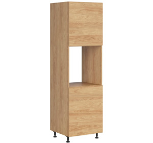 HAMPER dub hikory DPS-60/207-P/P, vysoká skrinka na vstavanú rúru v šírke 60 cm a výške 207 cm