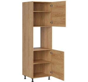 HAMPER dub hikory DPS-60/207-P/P, vysoká skrinka na vstavanú rúru v šírke 60 cm a výške 207 cm