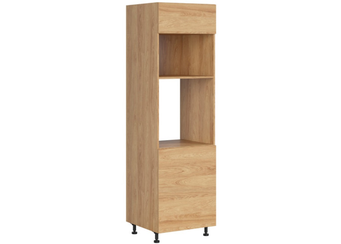 HAMPER dub hikory DPS-60/207-P/O, vysoká skrinka na vstavanú rúru a mikrovlnku v šírke 60 cm a výške 207 cm HAMPER dub hikory DPS-60/207-P/O, vysoká skrinka na vstavanú rúru a mikrovlnku v šírke 60 cm a výške 207 cm