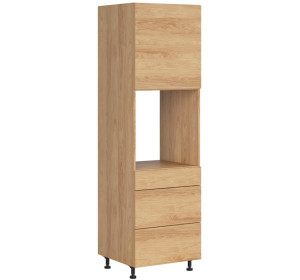 HAMPER dub hikory DPS-60/207-SMB/P, vysoká skrinka na vstavanú rúru v šírke 60 cm a výške 207 cm