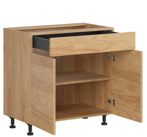 HAMPER dub hikory D1S80, dolná skrinka so zásuvkou v šírke 80 cm