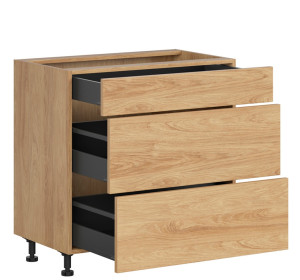 HAMPER dub hikory D3S80, dolná zásuvková skrinka v šírke 80 cm
