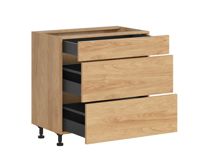 HAMPER dub hikory D3S80, dolná zásuvková skrinka v šírke 80 cm