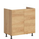 HAMPER dub hikory DK80, dolná drezová skrinka v šírke 80 cm