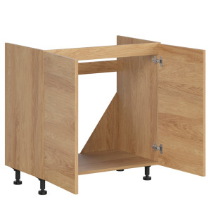 HAMPER dub hikory DK80, dolná drezová skrinka v šírke 80 cm
