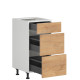 HAMPER dub lancelot D3S40, dolná zásuvková skrinka v šírke 40 cm