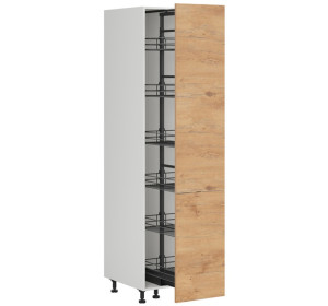 HAMPER dub lancelot DC40/207, vysoká skrinka s CARGO košom v šírke 40 cm a výške 207 cm