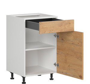 HAMPER dub lancelot D1S50, dolná skrinka so zásuvkou v šírke 50 cm