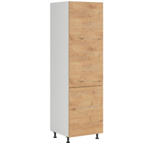 HAMPER dub lancelot DL60/207, vysoká skrinka na vstavanú chladničku v šírke 60 cm a výške 207 cm