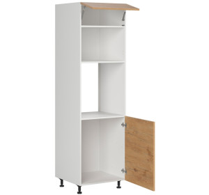 HAMPER dub lancelot DPS-60/207-P/O, vysoká skrinka na vstavanú rúru a mikrovlnku v šírke 60 cm a výške 207 cm