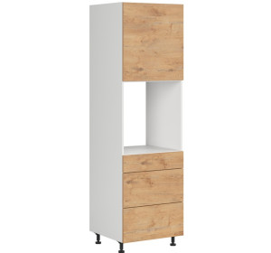 HAMPER dub lancelot DPS-60/207-SMB/P, vysoká skrinka na vstavanú rúru v šírke 60 cm a výške 207 cm
