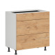 HAMPER dub lancelot D3S80, dolná zásuvková skrinka v šírke 80 cm