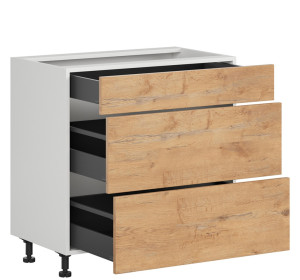 HAMPER dub lancelot D3S80, dolná zásuvková skrinka v šírke 80 cm