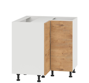 HAMPER dub lancelot DNW90, dolná rohová skrinka v šírke 90 x 90 cm