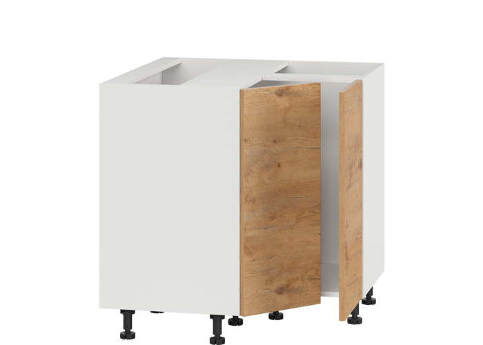 HAMPER dub lancelot DNW90, dolná rohová skrinka v šírke 90 x 90 cm