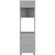 IRIS ferro sivá DPS-60/207-SMB/O, vysoká skrinka na vstavanú rúru a mikrovlnku v šírke 60 cm a výške 207 cm