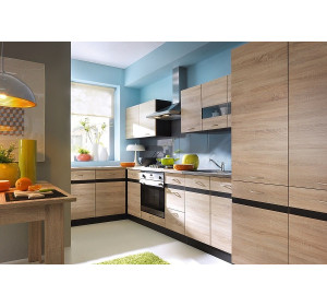 JUNONA LINE dub sonoma D3S-40/82, dolná 3-zásuvková skrinka v šírke 40 cm