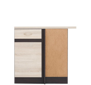 JUNONA LINE dub sonoma DNW-100/82P, dolná rohová skrinka v šírke 100 cm, pravá