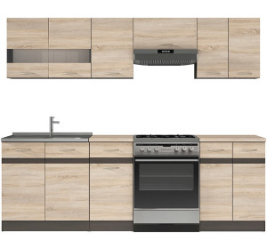 JUNONA LINE dub sonoma 180/240 cm, kuchynský komplet