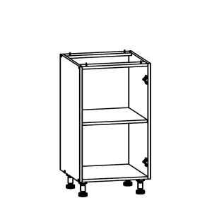VERDI svetlosivá D45, dolná skrinka v šírke 45 cm