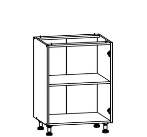 VERDI svetlosivá D60, dolná skrinka v šírke 60 cm