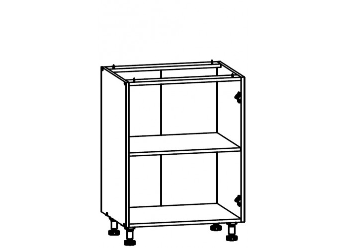 TOP LINE sivý lesk D60, dolná skrinka v šírke 60 cm