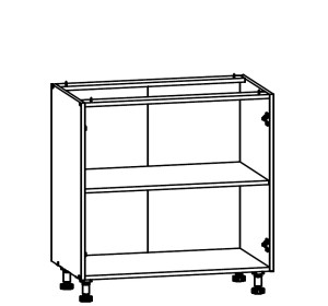 VERDI svetlosivá D80, dolná skrinka v šírke 80 cm
