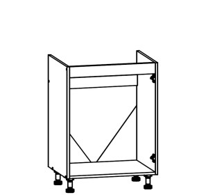 VERDI svetlosivá DK60, dolná drezová skrinka v šírke 60 cm