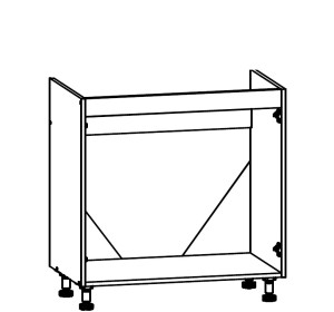 VERDI svetlosivá DK80, dolná drezová skrinka v šírke 80 cm