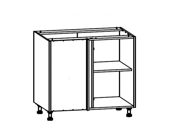 OLDER biely canadian DNW105L, dolná skrinka určená do rohu v šírke 105 cm