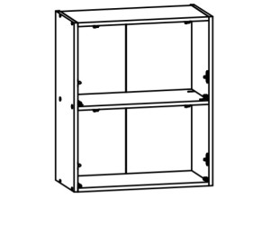 TOP LINE sivý lesk G2O_60/72, horná výklopná skrinka v šírke 60 cm