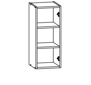 VERDI svetlosivá G30/72, horná skrinka v šírke 30 cm
